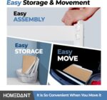 HOMEDANT 5 Tier Laminated White Boltless Metal Shelving Unit Adjustable Garage S... - Image 9