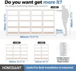 HOMEDANT 5 Tier Laminated White Boltless Metal Shelving Unit Adjustable Garage S... - Image 10