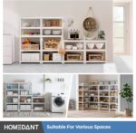 HOMEDANT 5 Tier Laminated White Boltless Metal Shelving Unit Adjustable Garage S... - Image 11