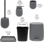 Modern Elegance Bathroom Accessories Set with Trash Can, Soap Dispensers,Toothbr... - Image 4