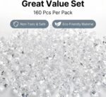 160 Pcs Fake Ice Cubes for Vase Filler, Fake Diamonds 22 * 18mm Acrylic Rocks fo... - Image 4