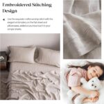 Simple&Opulence 100% Pure Linen Sheet Set King Size, Natural French Flax Solid C... - Image 6