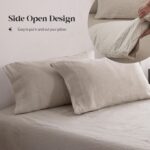 Simple&Opulence 100% Pure Linen Sheet Set King Size, Natural French Flax Solid C... - Image 7