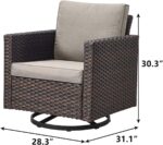 Luxury Outdoor Patio Swivel Rocker Chairs - Wicker Patio Swivel Rocking Chairs S... - Image 3
