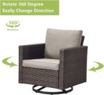 Luxury Outdoor Patio Swivel Rocker Chairs - Wicker Patio Swivel Rocking Chairs S... - Image 4