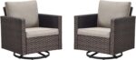 Luxury Outdoor Patio Swivel Rocker Chairs - Wicker Patio Swivel Rocking Chairs S... - Image 7
