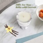 Scented Candle in Handmade Marble Container |1 Set | Soy Wax | Non-Toxic | Reusa... - Image 4