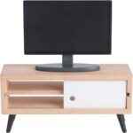 NUOBESTY Dollhouse TV and Wood Television Cabinet, 1/12 Scale Realistic Toy Moni... - Image 7