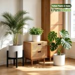 10/9/8 Inch Large Plant Pots with Drainage Holes and Trays, 3 Pack Modern Minima... - Image 3