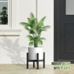 10/9/8 Inch Large Plant Pots with Drainage Holes and Trays, 3 Pack Modern Minima... - Image 6