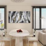 KLAKLA Black and Gold Abstract Wall Art - Big Picture for Living Room Wall - Bla... - Image 4