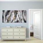 KLAKLA Black and Gold Abstract Wall Art - Big Picture for Living Room Wall - Bla... - Image 8