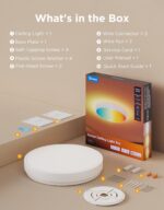 Govee Smart Ceiling Light 4300LM 15 Inch, RGBIC LED Ceiling Light Fixture Works ... - Image 6