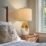 OYEARS 19'' Small Boho Table Lamps for Bedroom Set of 2, Farmhouse Rattan Bedroo... - Image 4