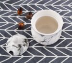 123Arts Ceramics Marbling Sugar Salt Pepper Storage Jar Seasoning Pot with Lid A... - Image 5