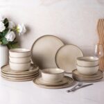 GBHOME Ceramic Dinnerware Sets for 4, 12 Pieces Stoneware Plates and Bowls Sets,... - Image 6