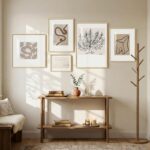 Framed Matisse Abstract Neutral Wall Art, 5 Piece Large Beige Canvas Prints Set,... - Image 4