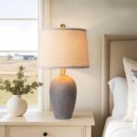 AIEAMPDO 21'' Set of 2 Farmhouse Ceramic Table Lamps for Living Room Bedroom, Ni... - Image 5
