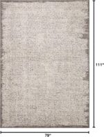 Loloi Darby Collection DAR-04 Ivory/Stone 6'-7" x 9'-3" Area Rug - Image 3