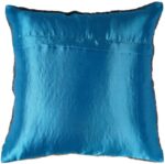 Indigo Blue floral Beaded Pillow Cover, Luxury Pillow Cover 16x16" Handmade Embr... - Image 3