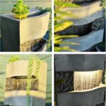 Sunlinua 40.5" H Modern Outdoor Water Fountain with LED Lights – Tall Garden Wat... - Image 5