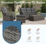 Patio Bistro Sets 3 Pieces with 360° Swivel Chairs Set of 2 - Outdoor Patio Furn... - Image 7