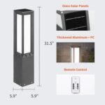 Solar Pathway Lights Outdoor, 31.5" Solar Bollard Light Outdoor, IP65 Waterproof... - Image 3