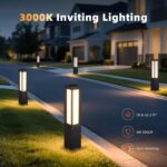 Solar Pathway Lights Outdoor, 31.5" Solar Bollard Light Outdoor, IP65 Waterproof... - Image 4
