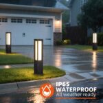 Solar Pathway Lights Outdoor, 31.5" Solar Bollard Light Outdoor, IP65 Waterproof... - Image 5