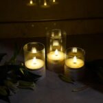 Fanna 3 Flameless LED Candles with Timer Function in Marble Texture, Battery Ope... - Image 6