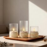 Fanna 3 Flameless LED Candles with Timer Function in Marble Texture, Battery Ope... - Image 7