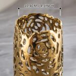 Modern Coral Openwork Ceramic Vase, 16 inch Floor vase for Home décor, Gold Tall... - Image 6