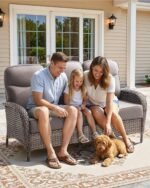 3-Piece Luxury Patio Furniture Sofa Set with 6-Inch Thick Cushions– Outdoor Wick... - Image 4