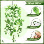 2-Pack Fake Hanging Plants, Faux Hanging Plant Artificial Greenery for Living Ro... - Image 3