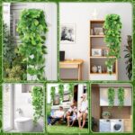 2-Pack Fake Hanging Plants, Faux Hanging Plant Artificial Greenery for Living Ro... - Image 5