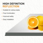 Delma Home Gym Mirrors, 12'' x 12'' Glass Mirror Tiles (16 PCS), Square Large Wa... - Image 6