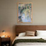Framed Impressionist Water Garden Canvas Wall Art Monet Style Nature Landscape P... - Image 6