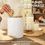 XXL 94 Oz Engraved Ceramic Kitchen Canister - Storage Jars with Airtight Lids Ma... - Image 4