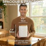 XXL 94 Oz Engraved Ceramic Kitchen Canister - Storage Jars with Airtight Lids Ma... - Image 5