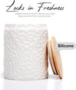 XXL 94 Oz Engraved Ceramic Kitchen Canister - Storage Jars with Airtight Lids Ma... - Image 7