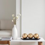 Small Decorative Tray and Orbs Balls Set,Gold Decorative Balls with Centerpiece ... - Image 5