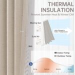 Topfinel Pinch Pleated Curtains Blackout 96 Inches Long,Thermal Insulated Faux L... - Image 7