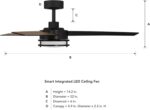 DESIGNERS FOUNTAIN Cassini Smart Ceiling Fan with Lights, 52 Inch LED Light Indo... - Image 7