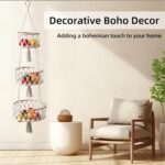 3-Tier Macrame Hanging Basket - Cotton Rope Fruit & Vegetable Storage Organizer,... - Image 6