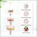 3-Tier Macrame Hanging Basket - Cotton Rope Fruit & Vegetable Storage Organizer,... - Image 7