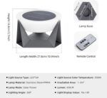 Solar Post Lights, 11" Modern Post Light Dusk to Dawn Outdoor Column Cap Light W... - Image 7