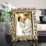 5x7 Wedding Frame Gold, 2 Pack Decorative Picture Frame with Stand for Tabletop ... - Image 3