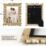 5x7 Wedding Frame Gold, 2 Pack Decorative Picture Frame with Stand for Tabletop ... - Image 5