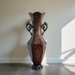 Hosley Decorative Embossed Metal Tall Floor Vase 24 Inch High. Ideal Gift for We... - Image 5