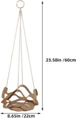 Cabilock Hanging Planters PU Leather 2Pcs Flower Pot Holder Modern Minimalist Bo... - Image 3